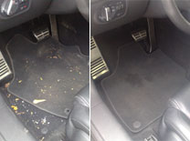 gereinigter Fußraum