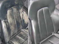 gepflegter Ledersitz